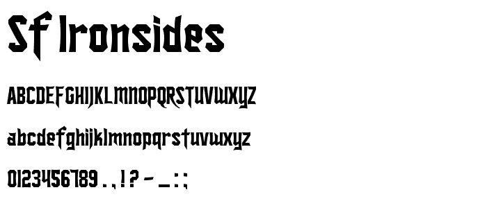 SF Ironsides font